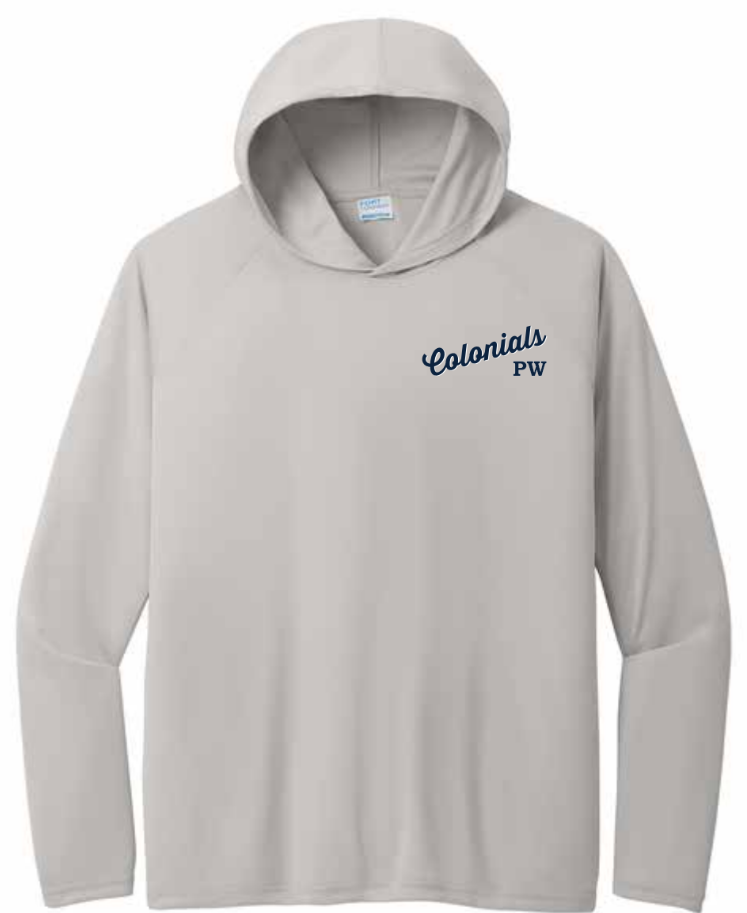Silver Long Sleeve Performance Hoodie
