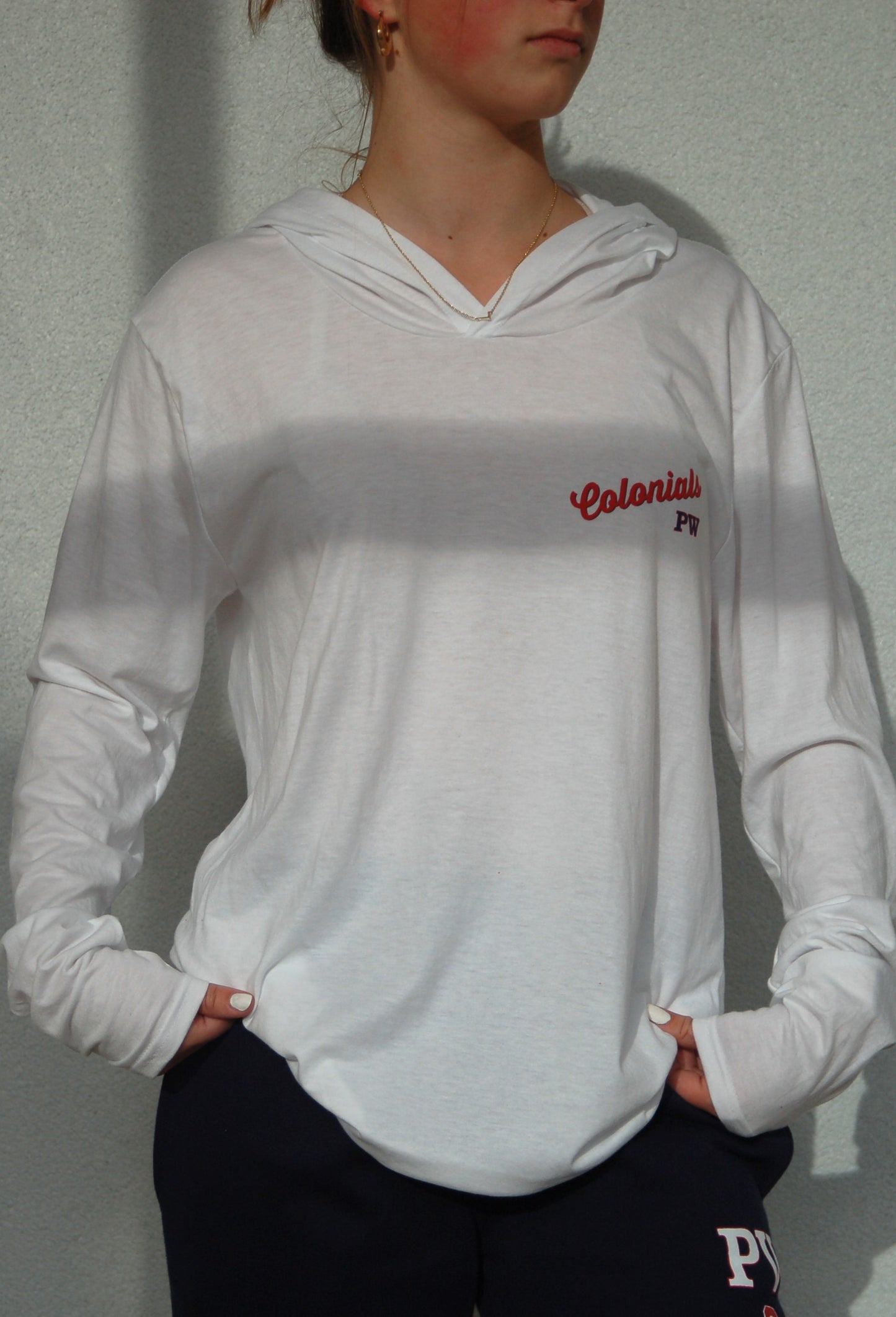 Colonials PW Long Sleeve Hoodie - White Frost