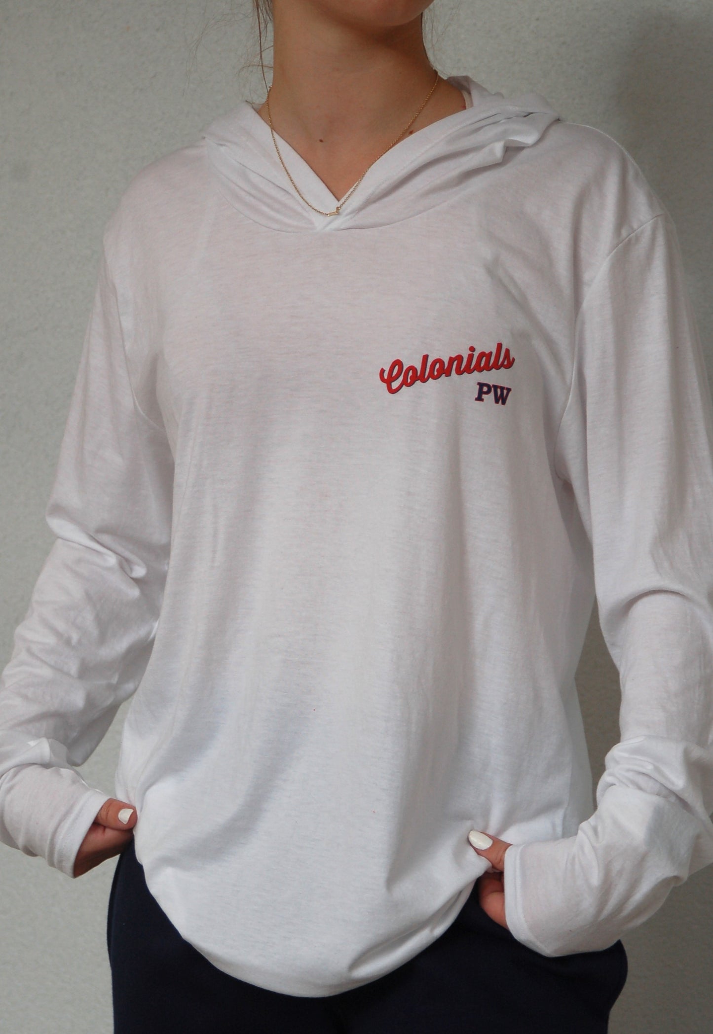 Colonials PW Long Sleeve Hoodie - White Frost